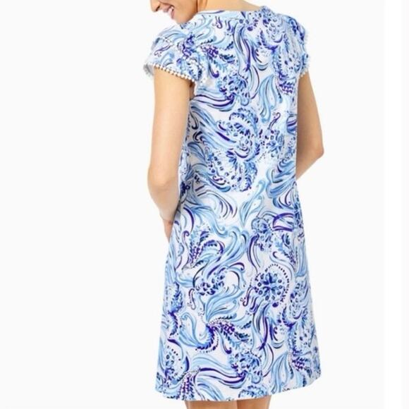 Lilly Pulitzer Bridgitte Cotton Shift Dress Resort White Don't Be Jelly XXS - Picture 7 of 16